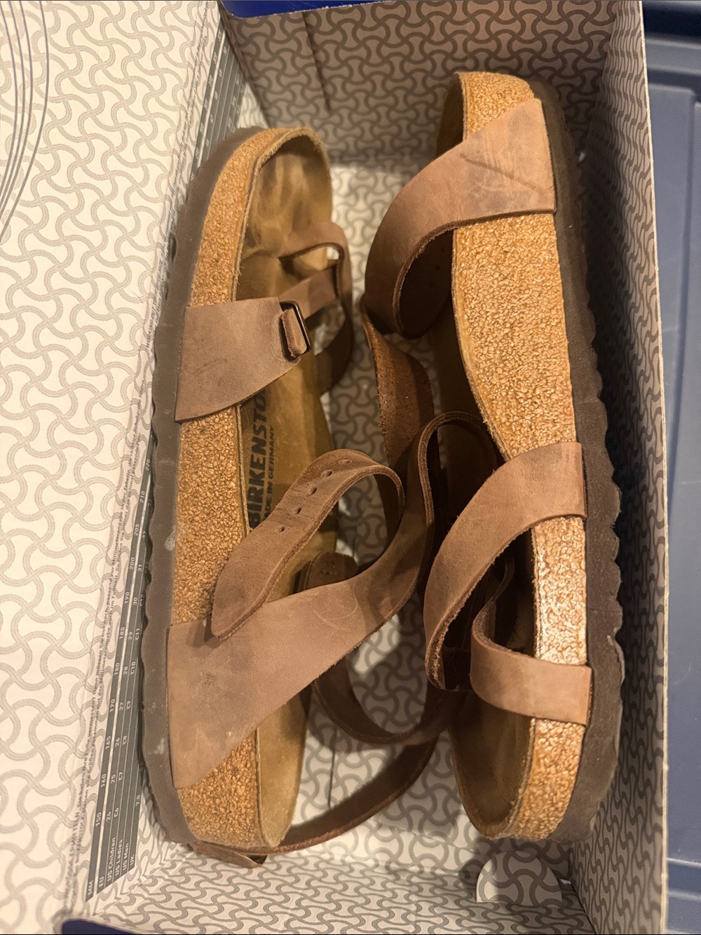 Birkenstock Women's Brown Suede ankle wrap Sandals sz 40/9